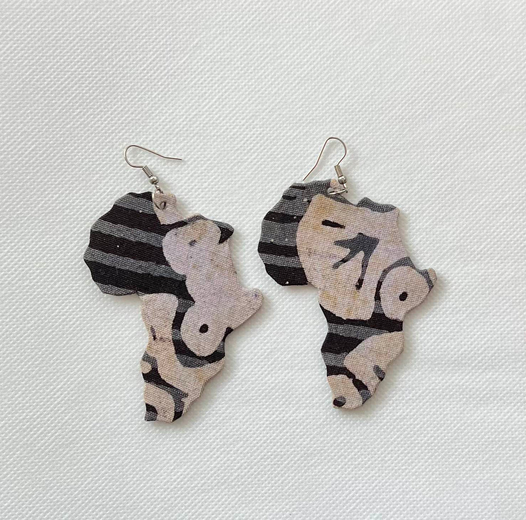 African Fabric Earrings