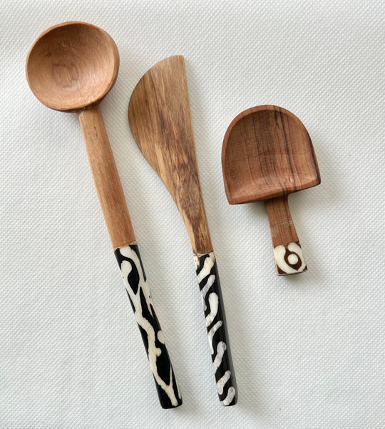 Rwanda Small Wooden Kitchen Utensil Set