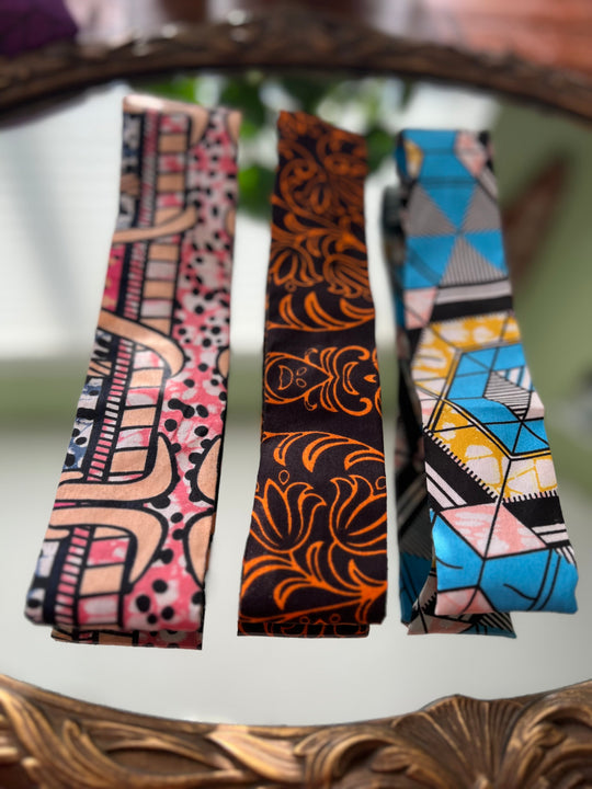 African Fabric Hairbands - Set of 3