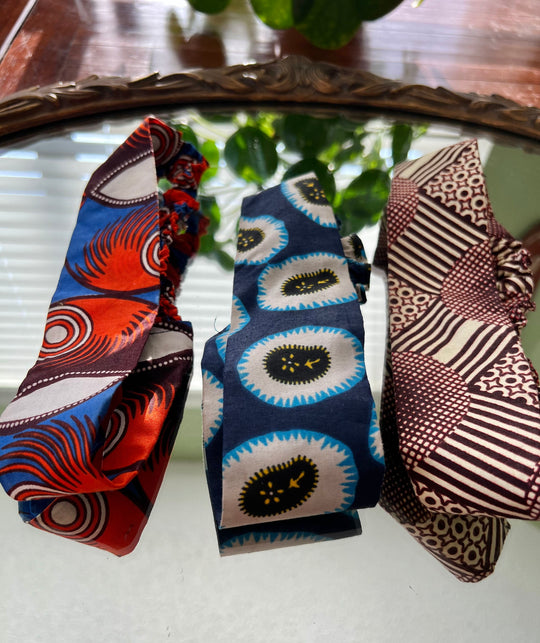 African Fabric Hairbands - Set of 3